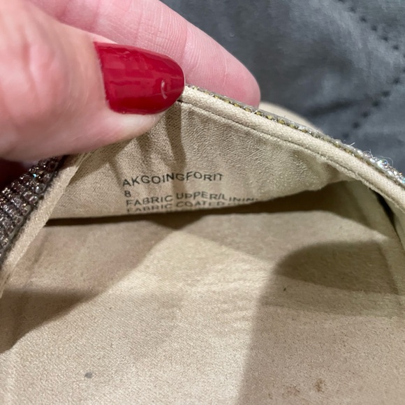 Anne Klein sparkly shine stone slides sandals - Picture 5 of 5